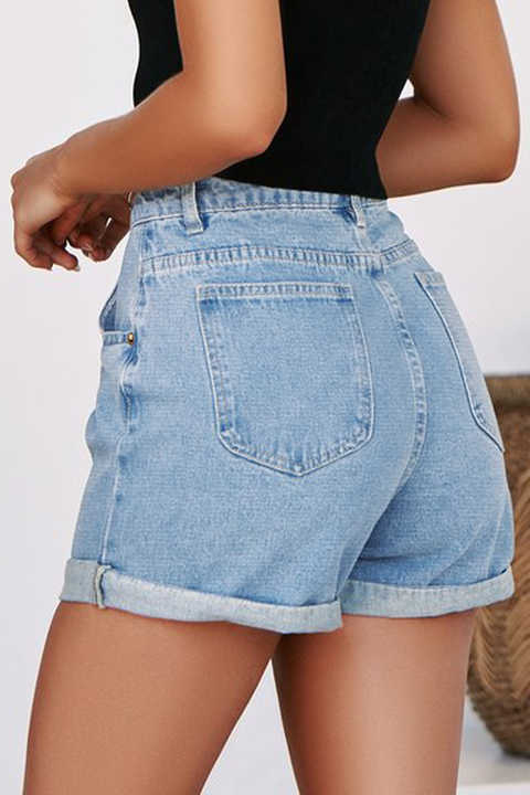 Custom OEM ODM Wholesale New Fashion Short Women Jeans Mid Waist High Ladies Jeans Denim Shorts For Women