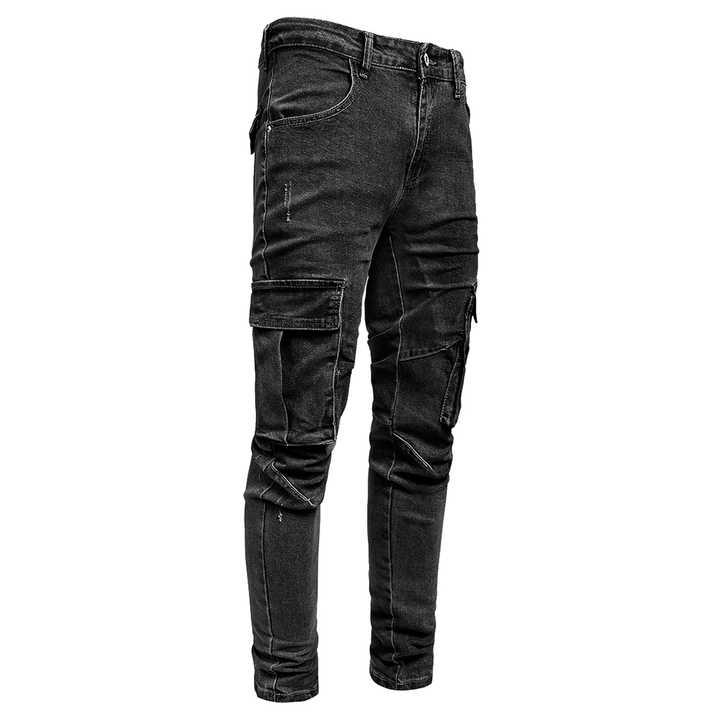 ODM OEM Factory Wholesale Designers Trendy washed Pencil long Pants Stretch Trouser Mens Denim Slim Fit Jeans