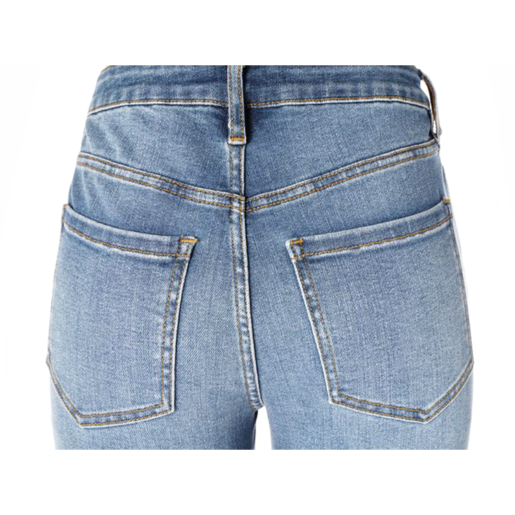 OEM ODM Ladies Skinny Flare Jeans Custom Stylish Denim Wide Leg Jeans Pants For Women Jeans Factory