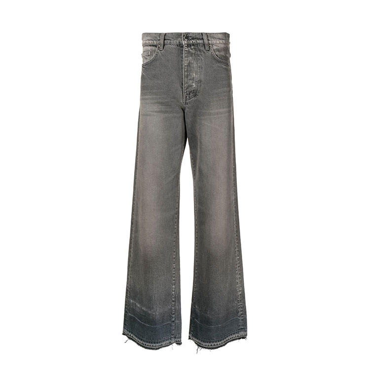 Welcome OEM ODM Streetwear Hip Hop Mid Waist Baggy Jeans For Men Fashion Trousers Cross Denim Pants 