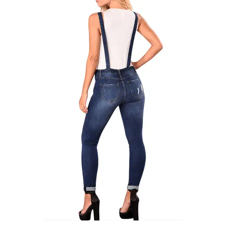 High Quality OEM ODM Custom Bulk Wholesale Women Ladies Jeans Jumpsuit Denim Women Jeans Pants Factory