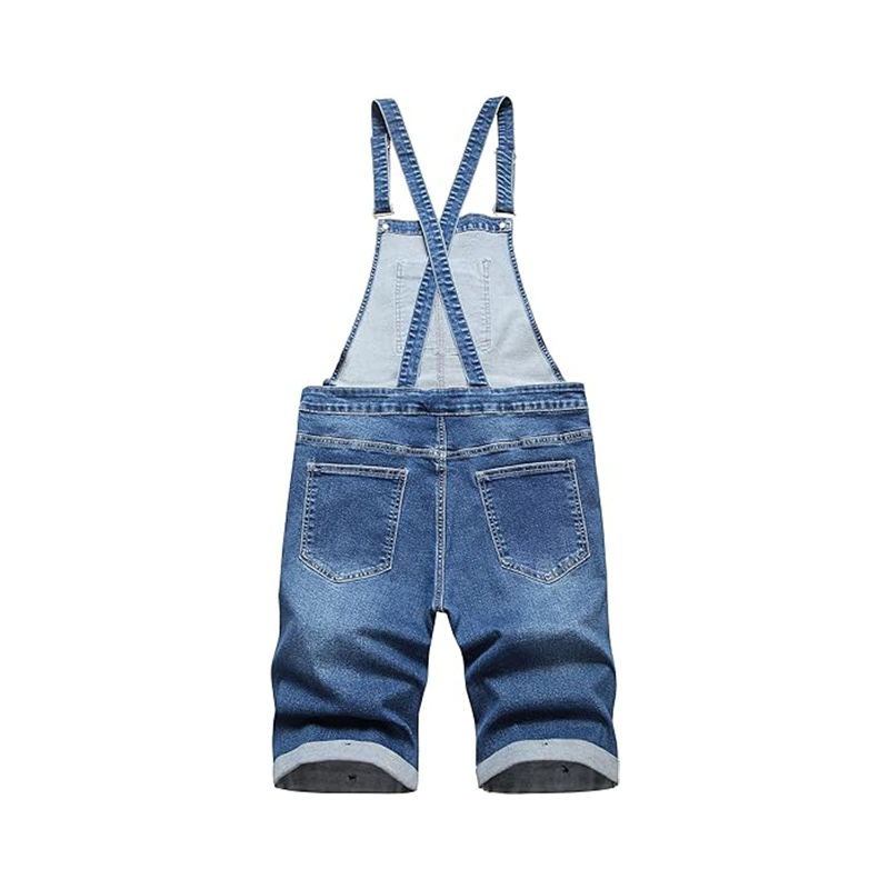 OEM ODM Mens Denim Shorts Overalls Jeans Casual Walkshort Summer Jumpsuit With Pockets Design Jeans Factory