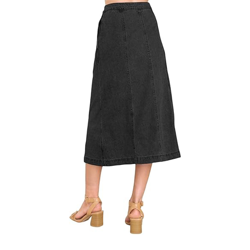 Welcome OEM ODM High Quality Vintage Simple Fashion Loose Highwaist Denim Jeans Skirt for Women Manufactures