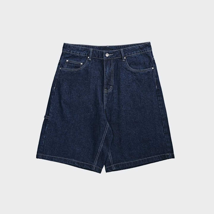 Custom OEM ODM Summer Streetwear Vintage Short Half Pants Loose Work Shorts Fashion Men's Baggy Denim Jean Shorts Men