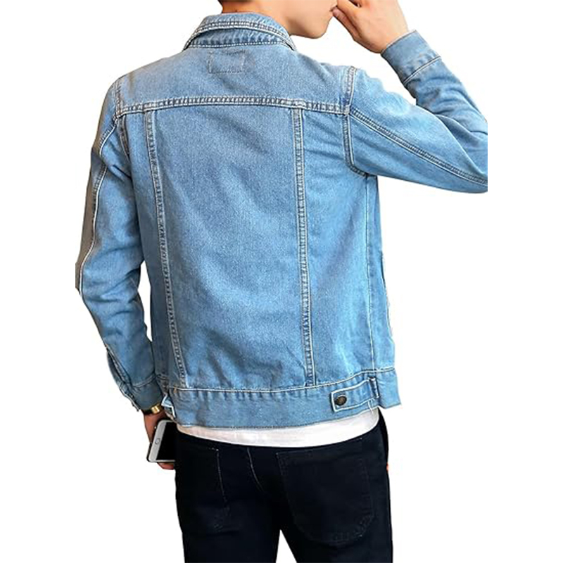 OEM ODM Custom Logo High Quality Autumn Oversized Distressed Interest Denim Jacket For Men