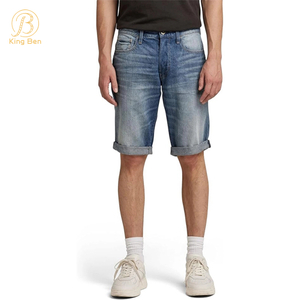 OEM ODM Custom Logo Streetwear Baggy Jean Shorts Cotton Mens Shorts Denim Cargo Shorts For Men
