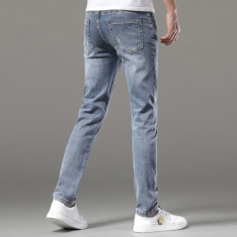 OEM ODM Men's Fashion Jeans Pants Factory Wholesale Blue Slim Pants