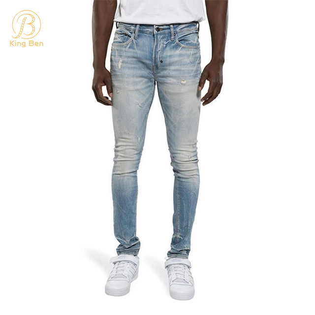 Welcome OEM ODM New Fashion Style Manufacturers Customize Men Denim trousers Slim Pants Jean Factory