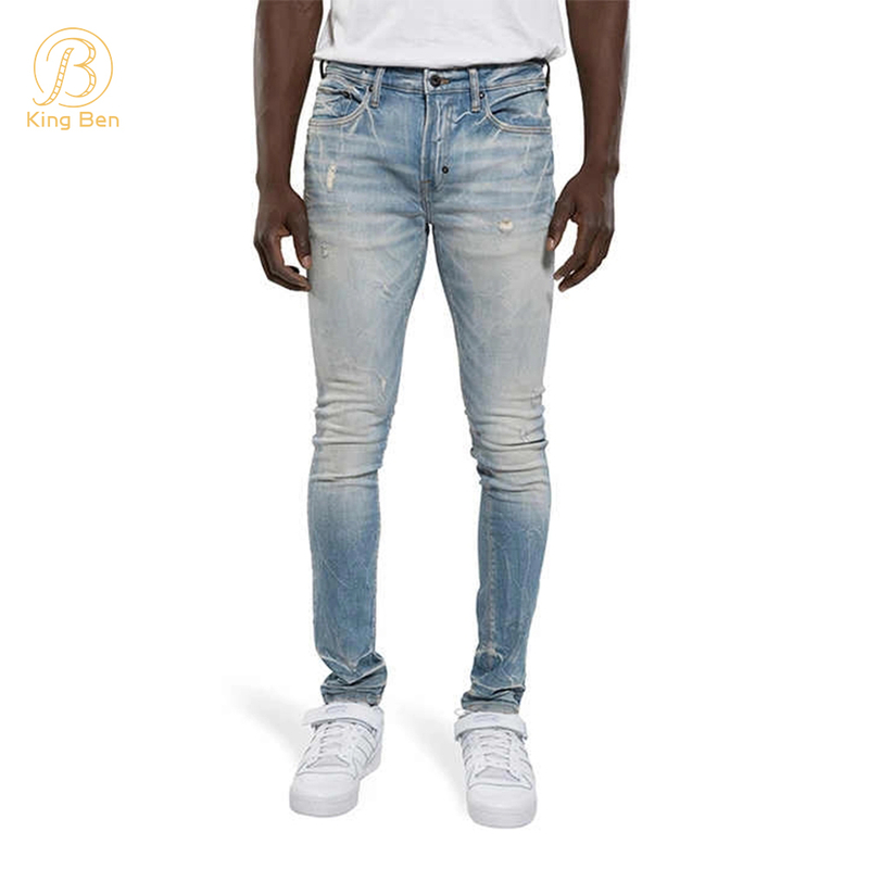 Welcome OEM ODM New Fashion Style Manufacturers Customize Men Denim trousers Slim Pants Jean Factory