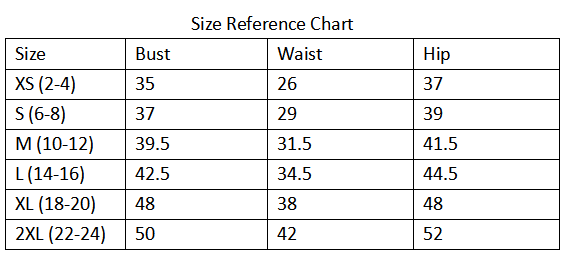 size reference table