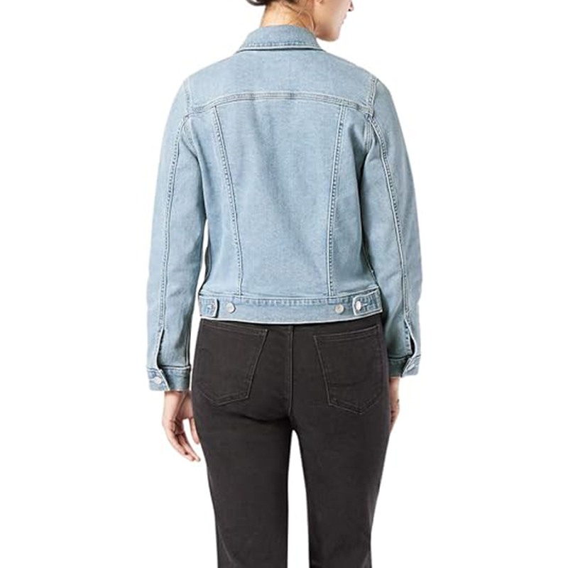 OEM ODM Newest Style Lady Denim Jean Jacket For Women's Long Sleeves Women Clothing Bulk Quantity Denim Jackets