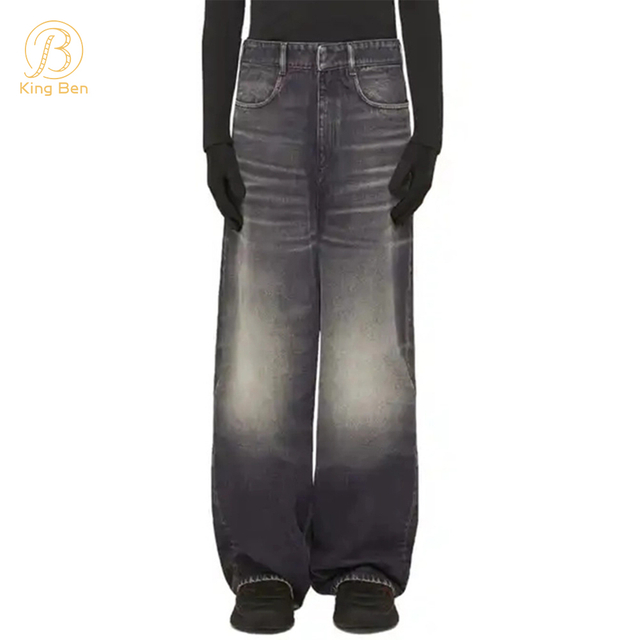 OEM ODM Casual Mid Low Waist Classic Pocket Trousers Wide Leg Pant Denim Women Jeans Baggy Jeans Women Factory