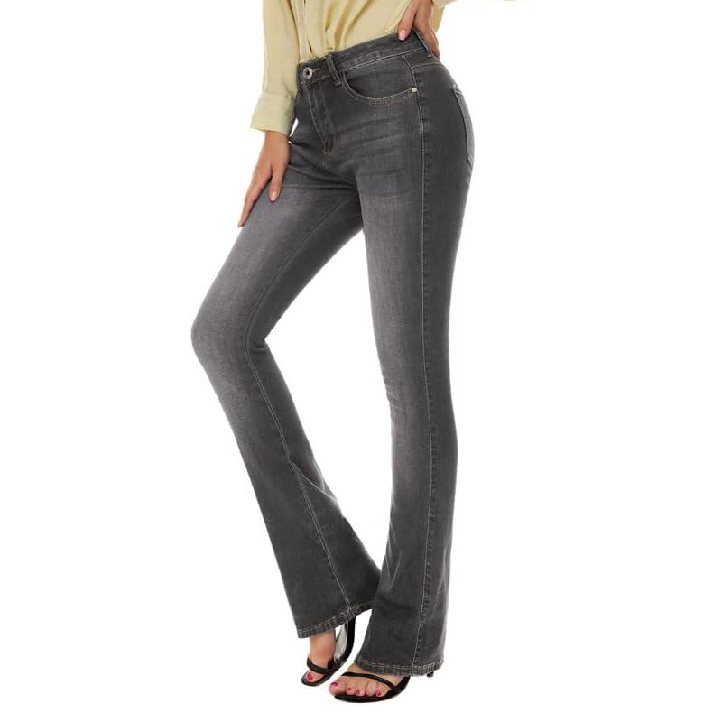OEM ODM Factory Bestseller Jean Pants For Women Denim Trousers For Ladies High Waist Slim Flare Pants