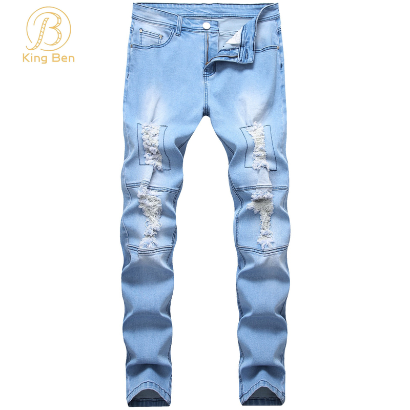 OEM ODM Modern Design Fashion Newest Jeans Ripped Jeans Men Denim