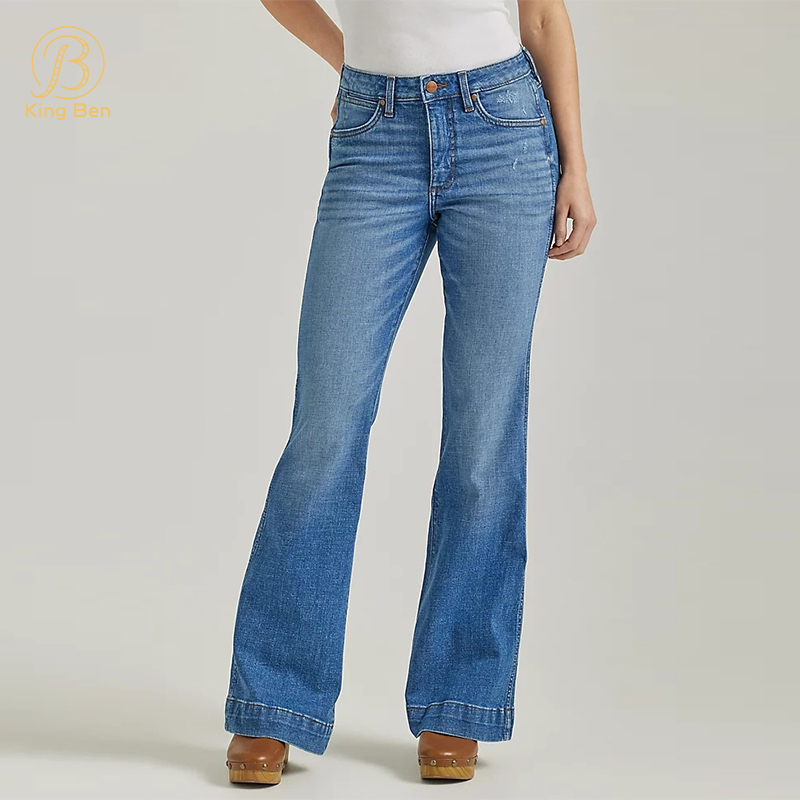 Welcome OEM ODM Women’s high rise denim jeans flare jeans for women online