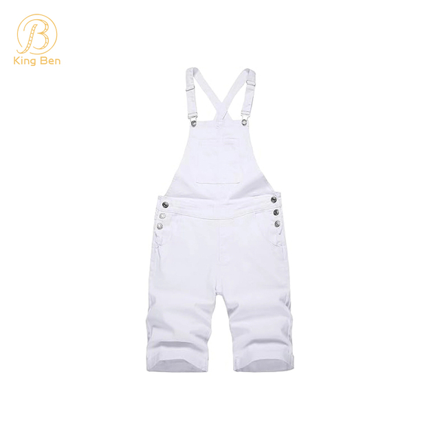 OEM ODM Mens Denim Shorts Overalls Jeans Casual Walkshort Summer Jumpsuit With Pockets Design Jeans Factory