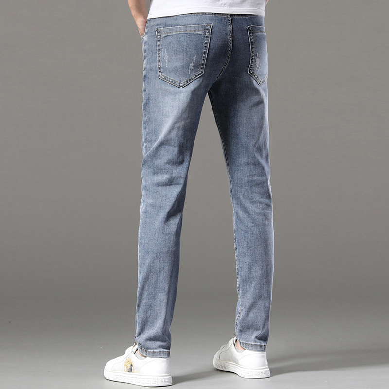 OEM ODM Men's Fashion Jeans Pants Factory Wholesale Blue Slim Pants