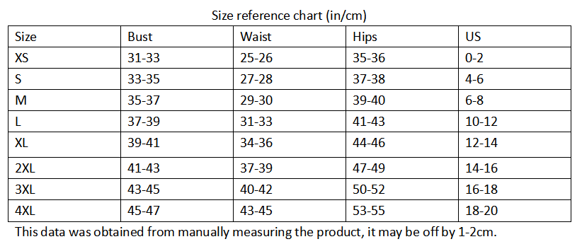 size reference table